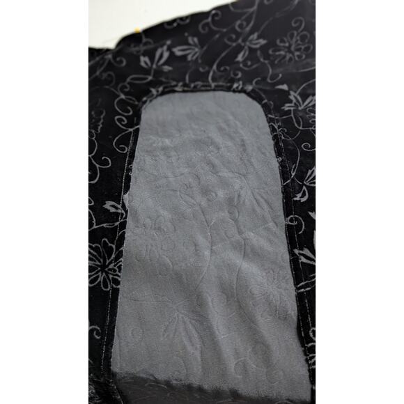 kay Unger burnout silk velvet Wrap/Shawl 58"x 18"+ 12" rayon knotted fringe EUC - Picture 5 of 7